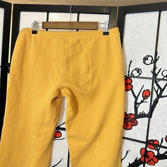 Ruehl No. 925 Joggers Sweat Pants Capri Womens Size M Mustard Yellow Logo - Picture 5 of 6
